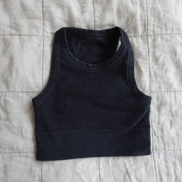 Alo Seamless Delight High Neck Bra, Black - Picture 2 of 5